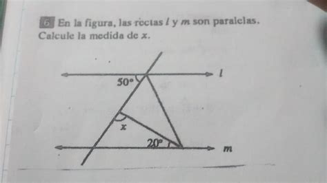 En La Figura Las Rectas L Y M Son Paralelas Calcule La Medida De X