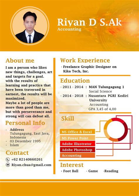 WORD Of Creative Orange Resume Docx WPS Free Templates