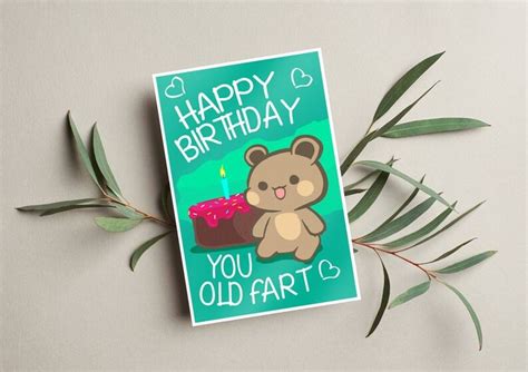 Printable Digital Birthday Card Happy Birthday You Old Etsy Denmark