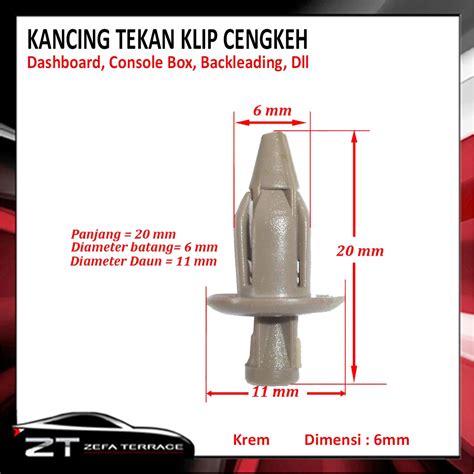 Jual Kancing Tekan Klip Cengkeh Avanza Innova Yaris Rush Xenia Terios