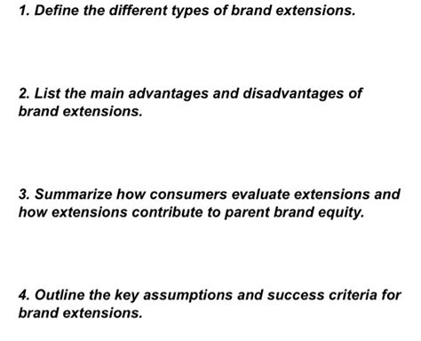 Solved Define the different types of brand extensions. List | Chegg.com