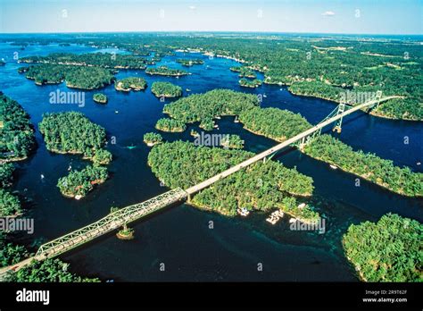 Aerial Image Of Thousand Islands Ontario Canada Stock Photo Alamy