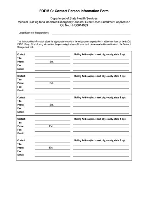 Fillable Online Form C Notice Of Eligibility Rights And