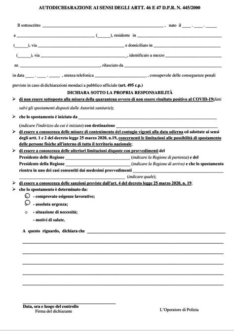 Fase Ecco Il Nuovo Modulo Di Autocertificazione Valido Da Domani