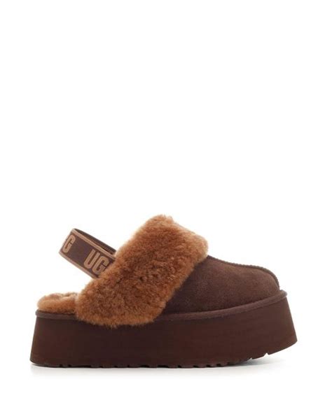 UGG Funkette Slippers in Brown | Lyst