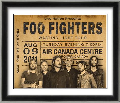 DIGITAL FILE ONLY Foo Fighters Ticket Stub Artwork Etsy