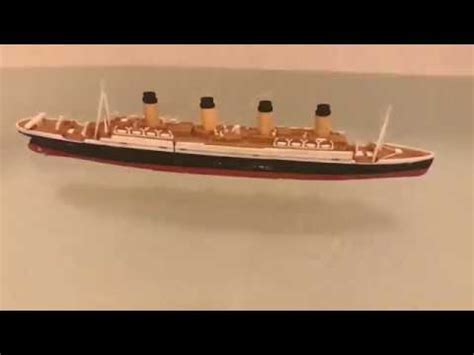 Titanic - Submersible Model Sinking in Slow Motion - YouTube