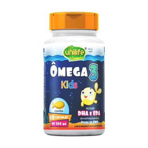 Ômega 3 Kids em cápsulas 500 mg Unilife Unilife Vitamins