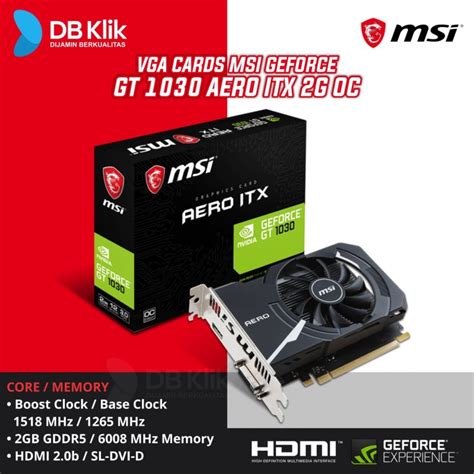 Jual VGA Card MSI GeForce GT 1030 Aero ITX 2G OC VGA MSI GT1030 Aero