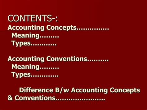 Accounting Concepts And Conventions Ppt