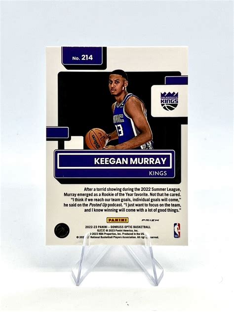 Keegan Murray 2022 23 Panini Donruss Optic Rated Rookie Holo 214 EBay