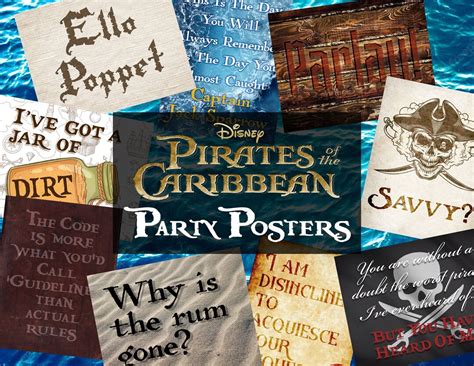 Pirates of the Caribbean Printable Poster Party Props - Etsy