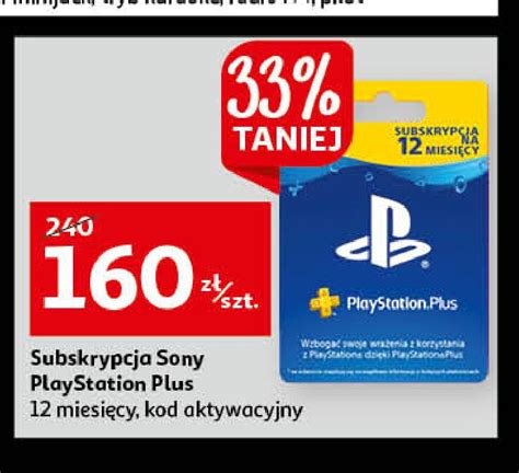 Subskrypcja Playstation Plus M Cy Kod Aktywacyjny Sony Cena