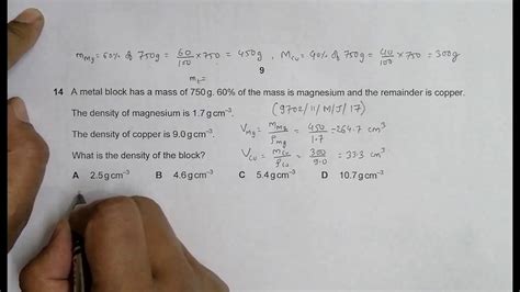 Compute The Density In G Cm3 Of A Piece Of Metal Kenzie Has Lowery