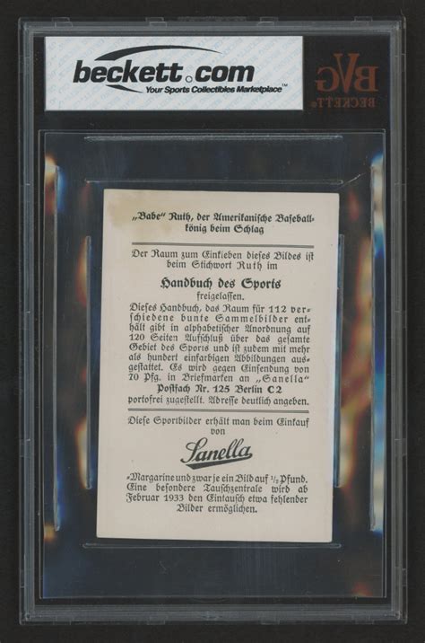 Sanella Margarine Type Babe Ruth Bvg Pristine Auction