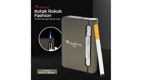 Firetric Focus Kotak Rokok Fashion 10 Slot Dengan Korek Gas YH002