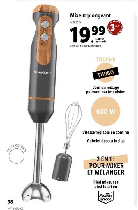 Promo Mixeur Plongeant Silvercrest Chez Lidl Icatalogue Fr