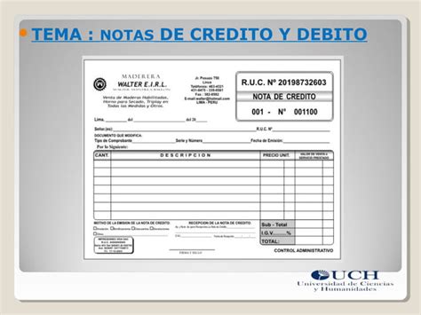 Notas De Credito Y Debito Ppt