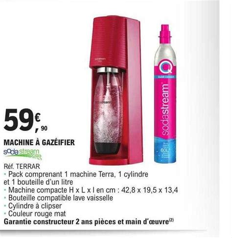 Promo Machine à gazéifier sodastream chez E Leclerc