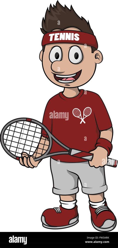 Tennis Sport Cartoon Illustration Stock Vector Image Art Alamy