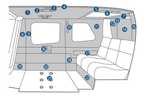 Bell 222, Interior Trim - Rear Section - Aero Access