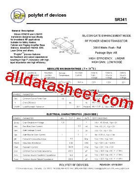 sr datasheetpdf polyfet rf devices