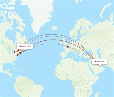 Flights From Halifax To Doha YHZ To DOH Flight Routes