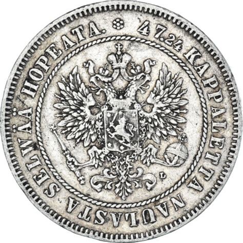 Münze Finnland Nicholas II 2 Markkaa 1906 Helsinki L SS Silber