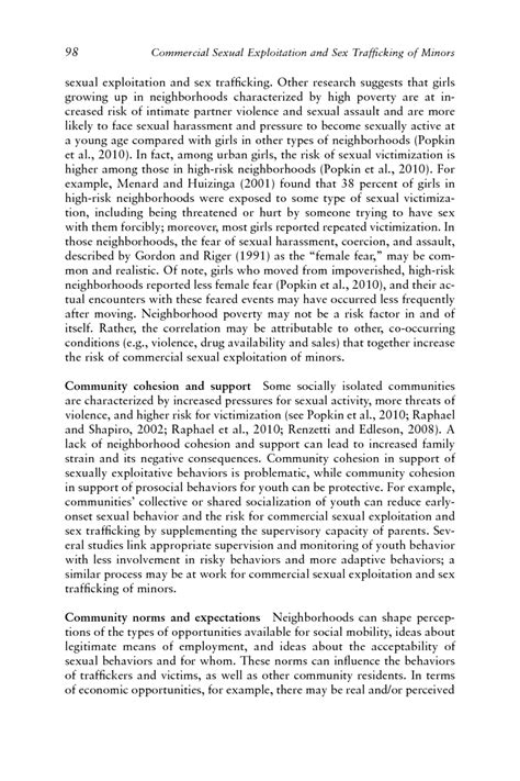 3 Risk Factors For And Consequences Of Commercial Sexual Exploitation And Sex Trafficking Of