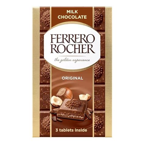 Ferrero Rocher Chocolate Tablets Bar Hazelnut Chocolate Bars The Golden