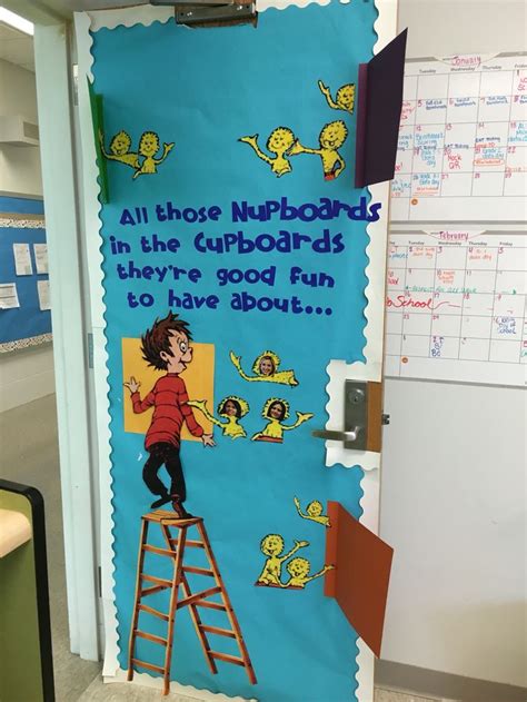 Dr Seuss Door Theres A Wocket In My Pocket Dr Seuss Classroom Door