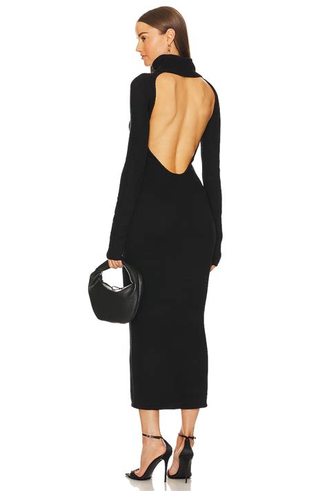 Michael Costello X Revolve Kendi Open Back Dress In Black Revolve