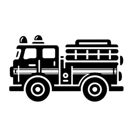 Camión De Bomberos Svg Vector Premium