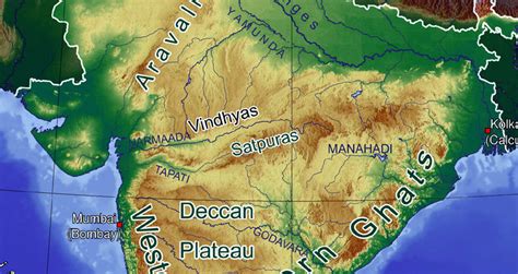 Vindhya Mountains In India Map - United States Map