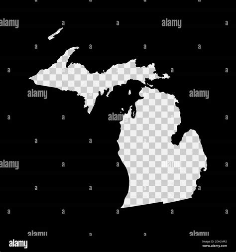 Michigan Us State Stencil Map Laser Cutting Template On Background