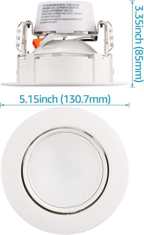 Buy Torchstar Pack Inch Gimbal Led Recessed Lighting Cri