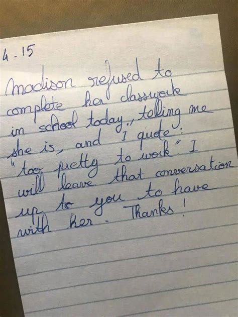 30 Hilarious Notes From Teachers To Parents Barnorama