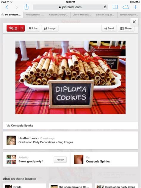 Diploma Cookies | Graduation party decor, Pirouette cookies, Grad parties