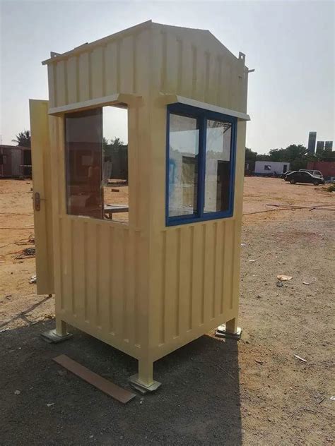 Rectangular Steel Portable Security Cabin For Guard Room Manufacturer