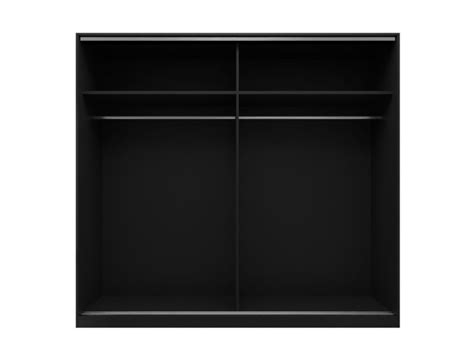 Armoire Noire 200cm Avec Miroirs Portes Coulissantes Collection