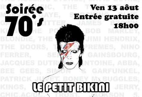 Vendredi août Soirée Années Le Petit Bikini