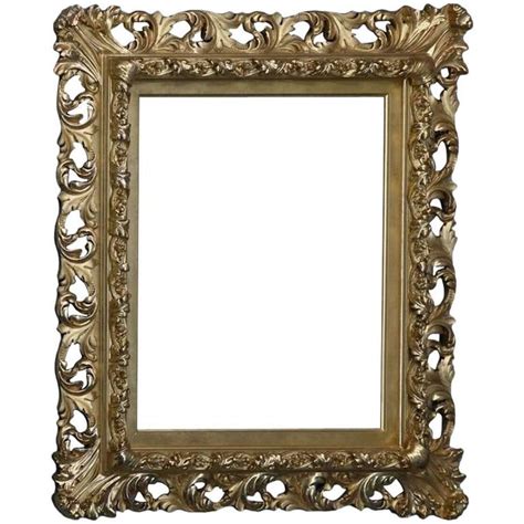 Antique French Rococo St Finish Gold Gilt Reticulated Frame Circa