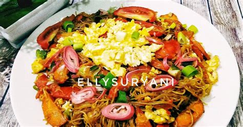 Resep Bihun Goreng Wortel Telur Orak Arik Plus Kecombrang Sedap Oleh