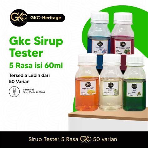 Jual Sirup Tester GKC Isi 5 Botol 60ml Boleh Mix Rasa Yang Tersedia