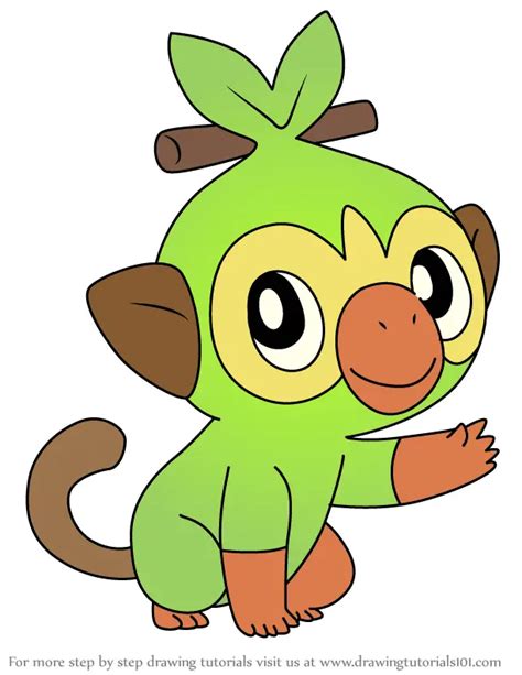 How To Draw Grookey From Pokemon Pokemon Step By Step