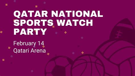 Qatar National Sports Day Invitation Background In Eps Illustrator