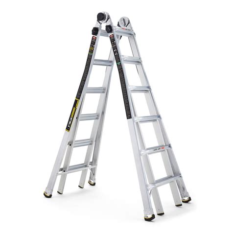 Werner 26 Ft Aluminum Telescoping Multi Position Ladder With 300 Lb