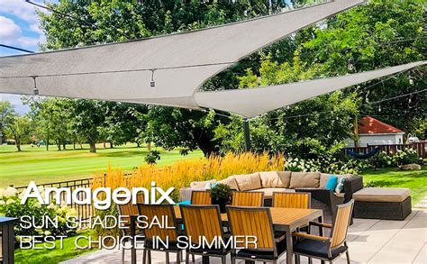 Amazon Amagenix Triangle Sun Shade Sail Canopy Gsm Permeable