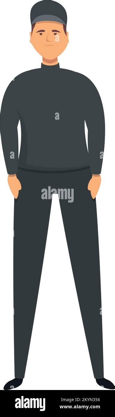 Vector de dibujos animados del icono del guardia del sistema Policía