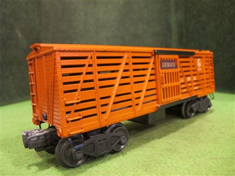 Lionel Postwar Operating Cattle Car Armour Variation Vgc Cond